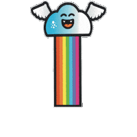 Happy Rainbow Sticker by TheTatuTribe