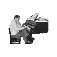 glenngould thinking piano classical classical music Sticker