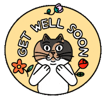 Get Well Soon Cat Sticker