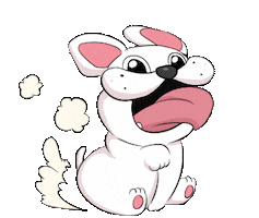 Happy Dog Sticker by Jin