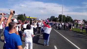 Fans Greet Croatia World Cup Team as They Arrive Home to Celebrations