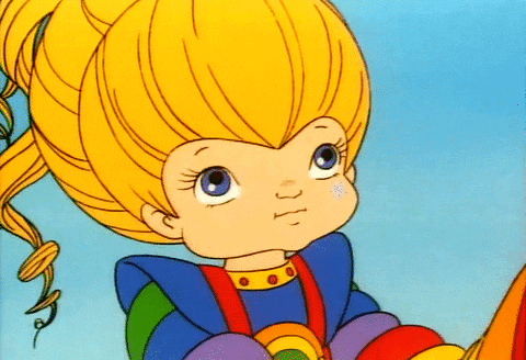 rainbow brite smile GIF