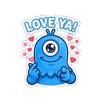Happy Love You Sticker by Momo & Tulus