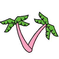 Palm Tree Summer Sticker by Martina Martian