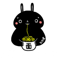 bunny eating GIF by Yoyo The Ricecorpse