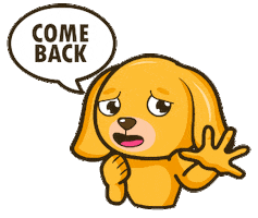 Come Back Help Sticker by KingPuppy