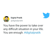 You Are Enough Social Media Sticker by Digital Pratik