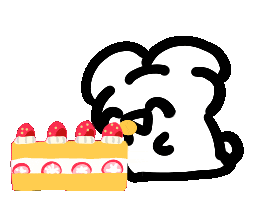 Birthday Cake Eating Sticker by Annafish