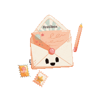 Letter Nouveau Post Sticker by Festibox