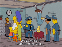 hanging upside down homer simpson GIF
