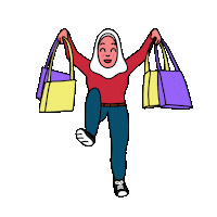 eid al fitr shopping Sticker by Percolate Galactic