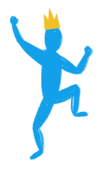 Blue And Yellow Dancing Sticker by Jef Caine