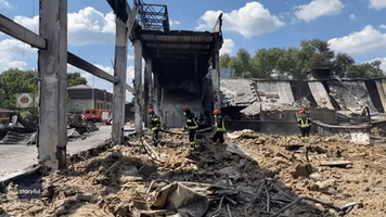 Rescuers Search Rubble After Deadly Mall Strike in Ukraine