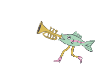 Trumpet Fish Artist Sticker by Heather Buchanan