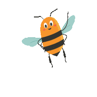 Jump Bee Sticker by Po Stronie Roślin