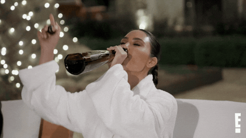 Kim Kardashian Drinking GIF by E!
