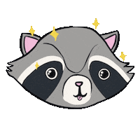 Cute Raccoon Sticker