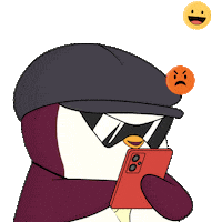 Social Media Text Sticker by Pudgy Penguins