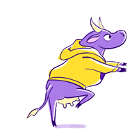 Purplecow Sticker by Williams College