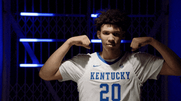 Flexing College Basketball GIF by Kentucky Men’s Basketball. #BuiltDifferent