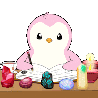 Pink Journaling Sticker by Pudgy Penguins