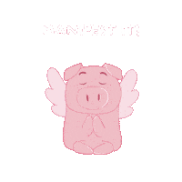 Flying Pig Sticker by PositivelyPigasus