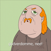 Aanenmatig nee grappig rolf animatie GIF