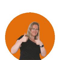 Varietta yes thumbs up top oranje Sticker