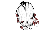 last_cow music hand band skull Sticker