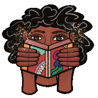 Read Black Woman Sticker by JellaCreative