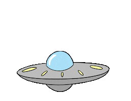 Flying Saucer Space Sticker by Tiffany Cooper