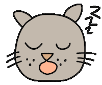 Cat Sleeping Sticker by Thank You Coffee