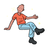 tim_peacock sparkle latino sitting voila Sticker