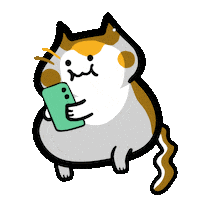 Cat Watching Sticker by Poku Meow