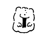 mmhn_samoyed_gif dog shock ghost 犬 Sticker