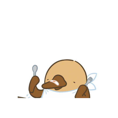 yurinamu food character meat platypus Sticker