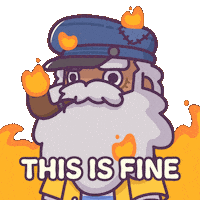 This Is Fine English Sticker by Castaways
