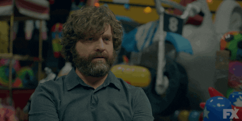 surprised zach galifianakis GIF by BasketsFX