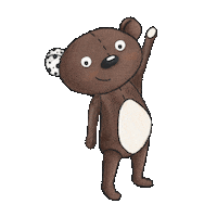 ingridhofer hello hi bear bar Sticker