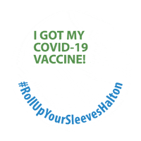 regionofhalton rollupyoursleeves i got my covid-19 vaccine haltonon rollupyoursleeveshalton Sticker