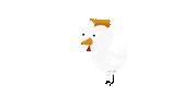 loopmation animal eating bird chicken Sticker