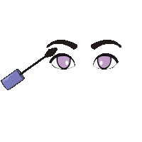 Make Up Mascara Sticker by asiaskin