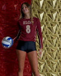 Elon Volleyball GIF by Elon Phoenix