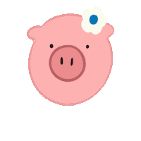 Flower Pig Sticker