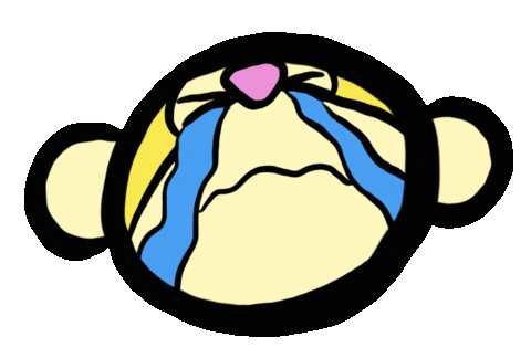 Sad Monkey Sticker by WOMPO