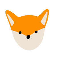 SunbeamIllustration fox animal wink minimal Sticker