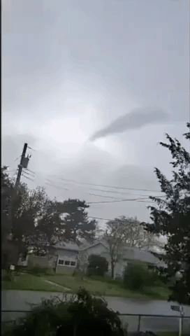 Possible Funnel Cloud Spotted During Severe Storms Near Cape May, New Jersey