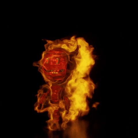 On Fire GIF by Bold Art Degens