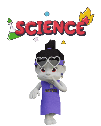 Brain Power Science Class Sticker by Zhotcita