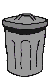 Trash Can Art Sticker